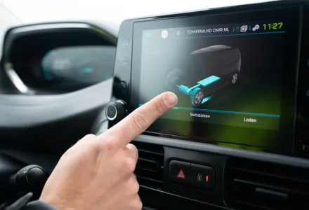E-LKW Screen für Fahrer