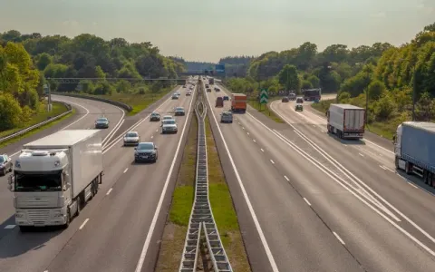 Befahrene Autobahn