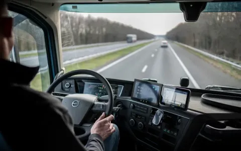 Fahrer am Steuer eines LKW