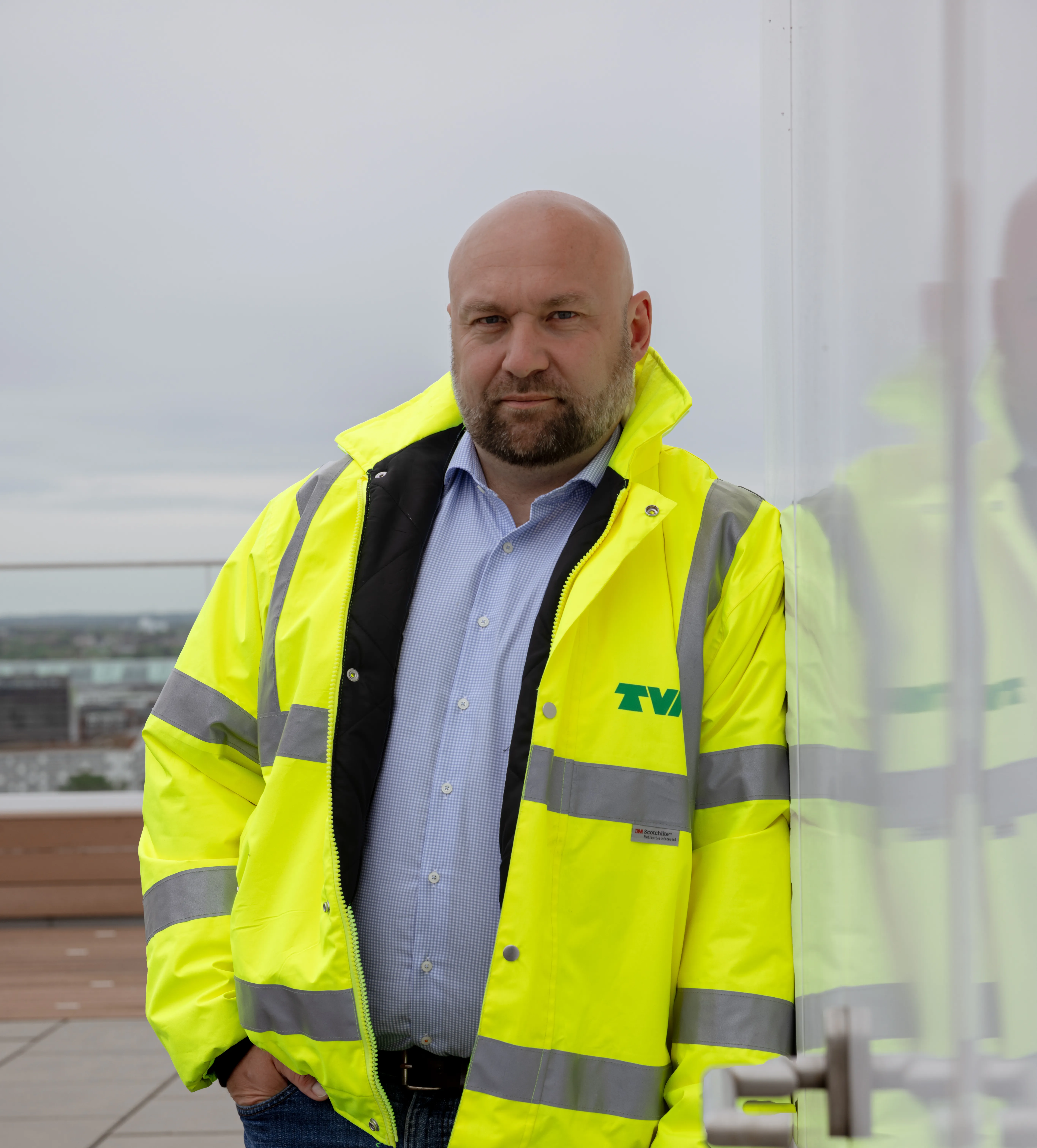 Mitarbeiter von TVM in Warnweste