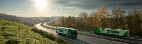 LKW von TVM auf Autobahn